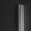 BADEKARVEGG NEJD CORNER 80X80 KLARGLASS MATT ALUMINIUM