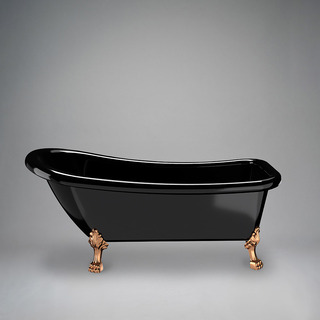 Badekar 1530 Sofia Svart Med Messing Føtter